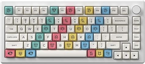 Akko Keycaps Set with MDA Profile Double-Shot Cream India | Ubuy
