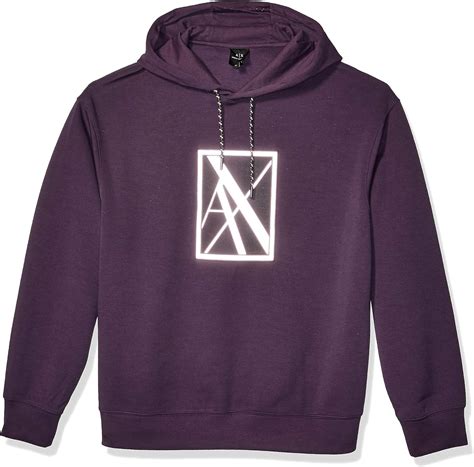 A|X Armani Exchange Men's Pullover Hoodie with Tonal Large Ax Box Logo ...