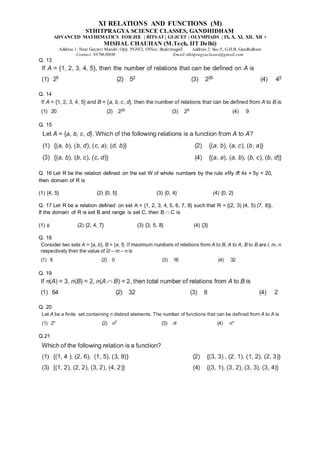 Image result for Relation and Function Class 11 Worksheet
