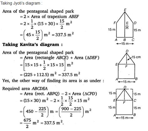 There is a pentagonal shaped park as shown in the figure. For finding ...