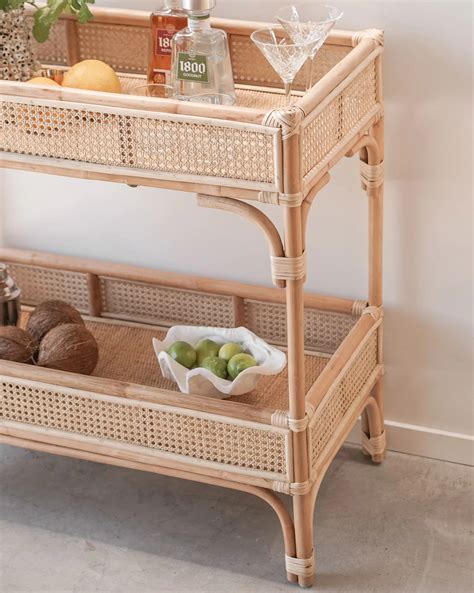 Rattan Bedside Table | Cane Side table | Bamboo table - Asmee – Akway