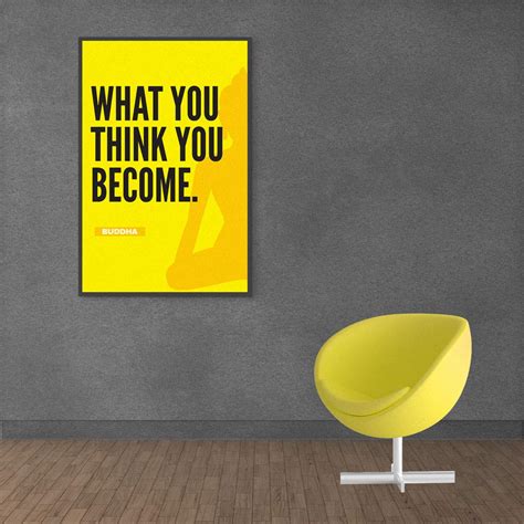 Inephos Buddha 'What You Think' Inspirational Print Laminated Poster ...