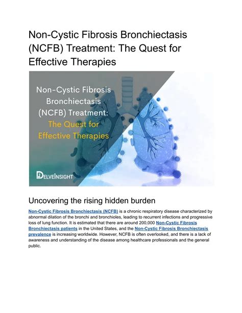 PPT - Non-Cystic Fibrosis Bronchiectasis (NCFB) Treatment_ The Quest for Effective Therapies ...