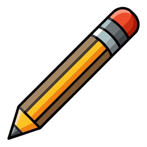 Pencil graphite flat illustration on white background | Premium AI ...