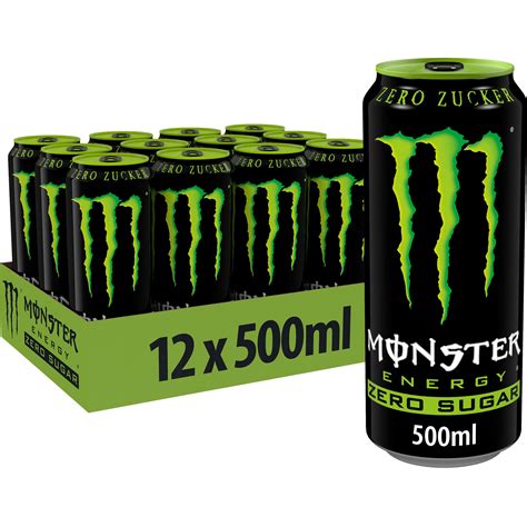 Monster Energy Zero Sugar - Caffeinated Energy Drink with Classic Energy Taste - No Sugar and No ...