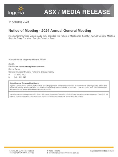 Fillable Online Sample Proxy Form and Sample Question Form Fax Email ...