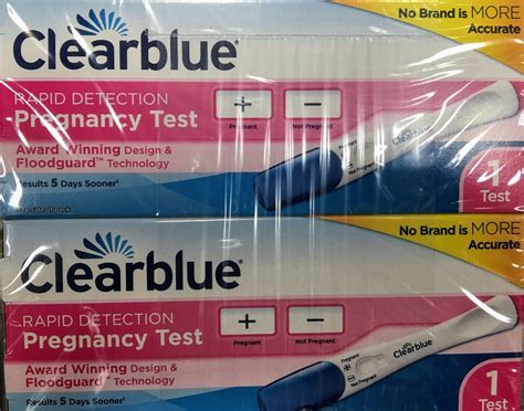 Clearblue Rapid Detection Pregnancy Test (2 Tests) Free Shipping Good ...