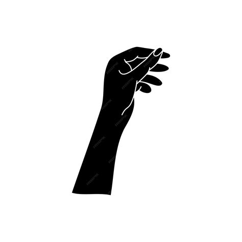 Premium Vector | Hands holding silhouette. vector illustration