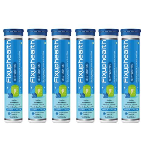 Fixuphealth Electrolytes Tablets Containing Sodium Magnesium, Calcium ...