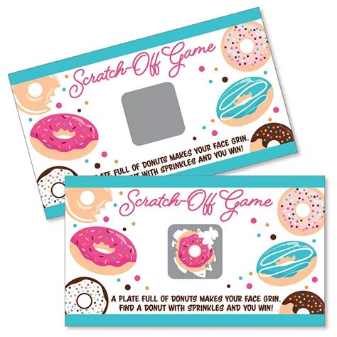 Big Dot Of Happiness Donut Worry, Let's Party - Doughnut Party Game ...