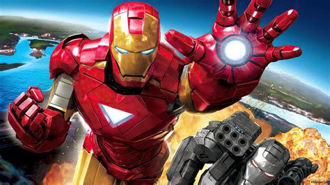 Iron Man Using Repulsor Blaster 4K wallpaper download