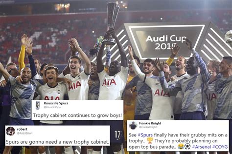 Tottenham celebrate Audi Cup after penalty shootout win… much to the ...