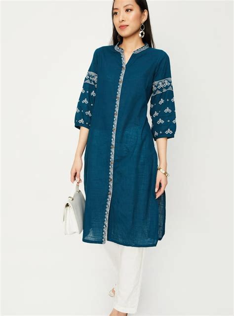 Buy Women Embroidered Kurta with Pocket Online at just Rs. 699.0 ...