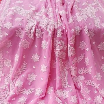 Buy Chikankari Sarees | Georgette Chikankari Sarees – HolyThread India