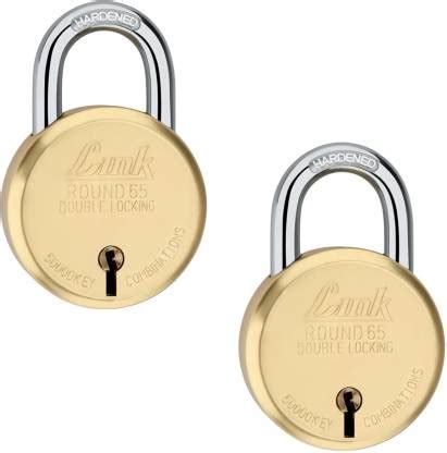 Link 65mm New Round Brass Padlock |Lever|Double Lock|50k Key ...