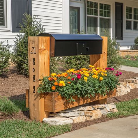 33 Cozy Farmhouse Mailbox Planter Ideas for a Front Yard