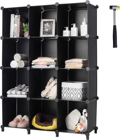 Buy Tangkula 12 Cubes Storage Organizer, DIY Plastic PP Closet Cabinet ...