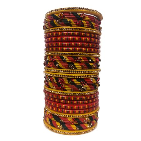 Buy TUKU'S WORLD MUZAFFARPUR FAMOUS LAH-LAC LAHTHI (BANGLE) RED-COLOUR ...
