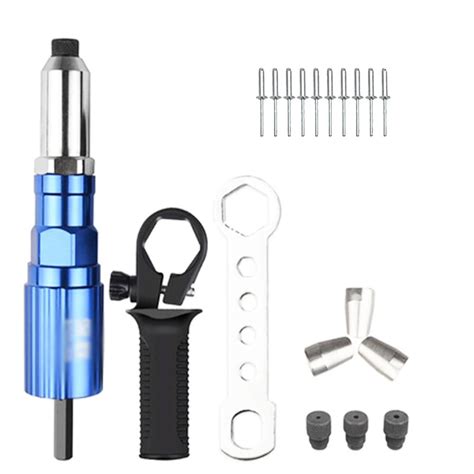 Electric Rivet Gun Head,3 Claw Head Removable Plastic Handle Cordless ...