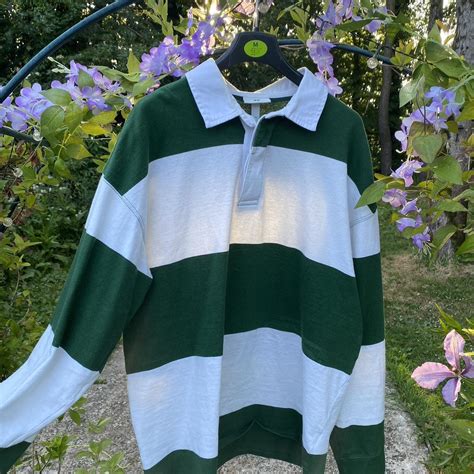 Men's Green and White Shirt | Depop