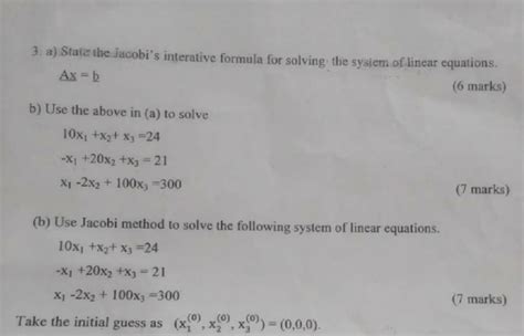 Image result for The Jacobi's Iterative Method MATLAB