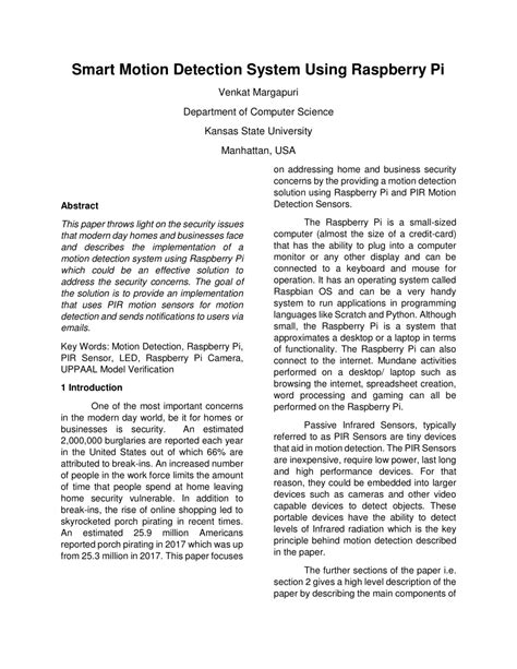 Image result for Raspberry Pi Motion Detection