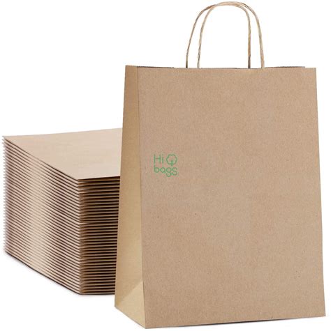 Brown Kraft Gift Bags with Handle Large Paper Shopping Retail Paper ...