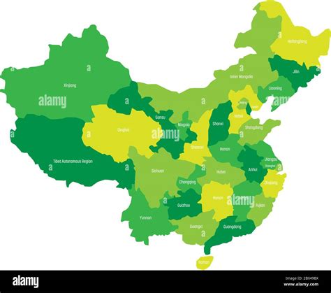 Colorful Map Of China Provinces