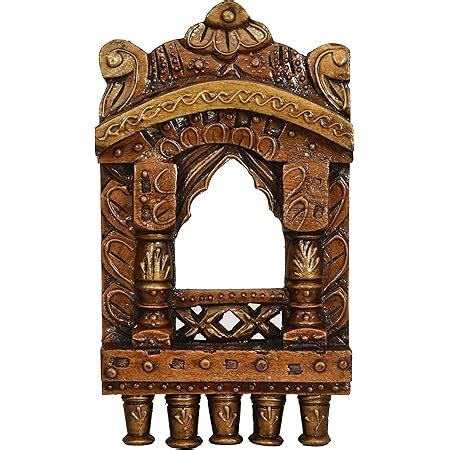 Medieval Arts Mina Solid Wood Hand Painted Wall Hanging Jharokha Frame ...