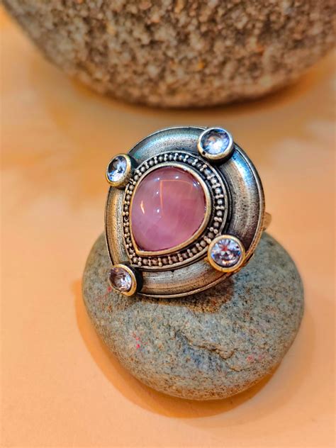 Parn pink Colour Statement Rings for festive occasions | for tradition