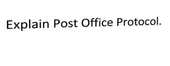 Image result for Post Office Protocol How It Works