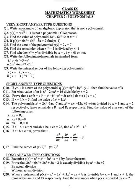 Q1. Write an example of an algebraic expression that is not a ...