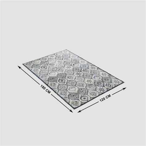 Buy Burnish Viscose Jacquard Woven Carpet 120 x 180 cm - Grey from Home ...