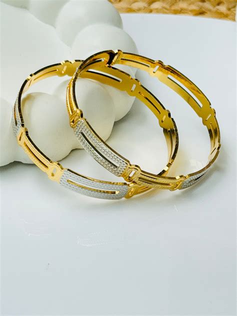 MICRO GOLD PLATED ANTI TARNISH BANGLES – TKS FASHIONS