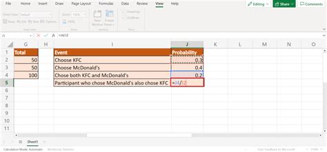 Image result for Microsoft Excel Probability Formulas