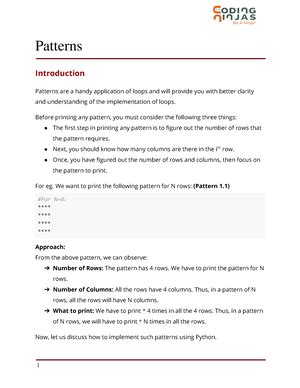 Pattern 2 - proper notes - Patterns Some Advanced Patterns Pattern 2 ...