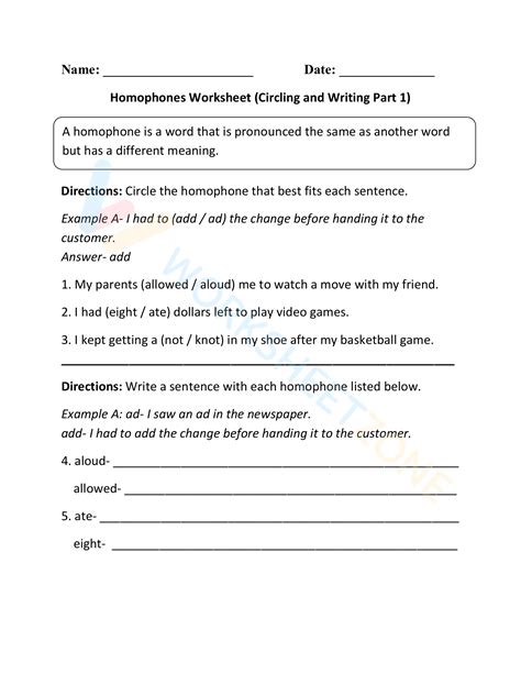 Image result for Homophones Worksheet