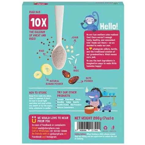 Slurrp Farm Cereal - Ragi, Rice & Banana With Milk