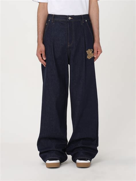 OFF-WHITE: Jeans men - Blue | Off-White jeans OMYA185S24DEN001 online ...