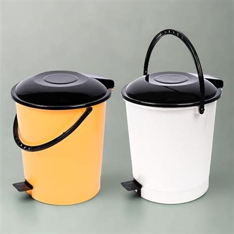 Kuber Industries 2 Pieces Plastic Dustbin Garbage Bin with Handle, 10 ...