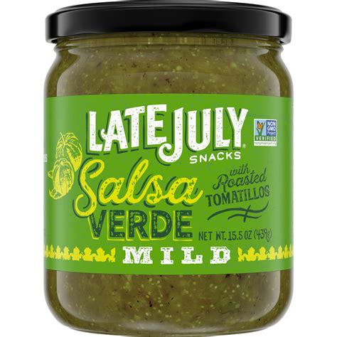 LATE JULY Snacks Salsa, Mild Salsa Verde, 15.5 oz. Jar - Walmart.com