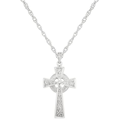Celebration Gems Sterling Silver Celtic Cross Pendant