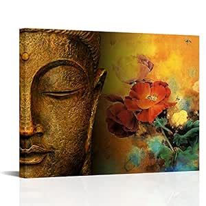 Buddha Canvas Wall Art,Framed and Stretched,Large Size Merciful Buddha ...