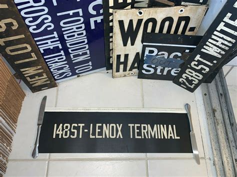 NYC SUBWAY ROLL SIGN 148 STREET LENOX TERMINAL HARLEM FREDERICK ...