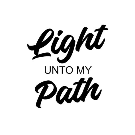 Light unto my path christian text design | Premium Vector