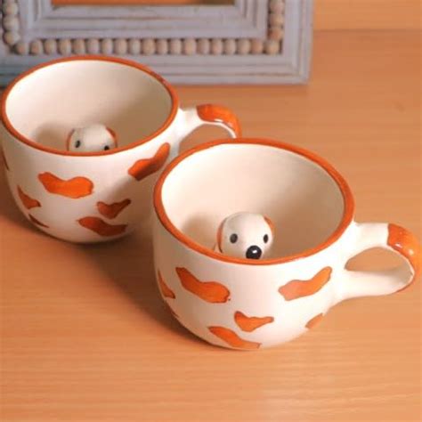 Buy Rare Planet Handcrafted Ceramic Dog Mug Set of 1 - Adorable Animal ...