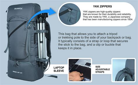 Buy TRAWOC IGNITE 50 Litre Travel Bag Front & Top Open Backpack for ...