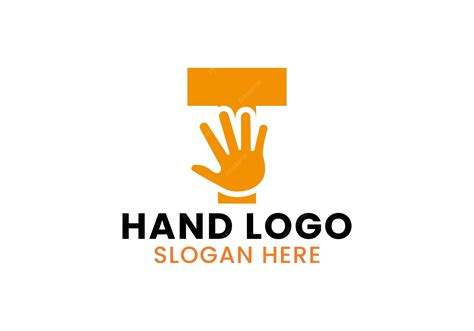 Premium Vector | Letter t hand logo concept for hand care, charity sign and donation logo symbol