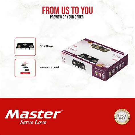 Cosmo 3 Burner Jumbo Glass Top Gas Stove