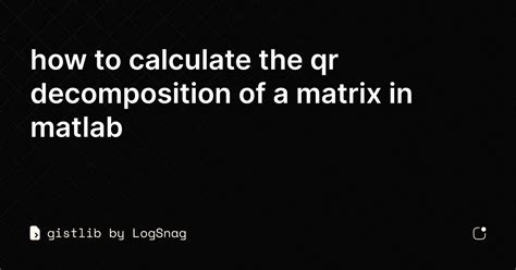 Image result for QR Decomposition Algorithm